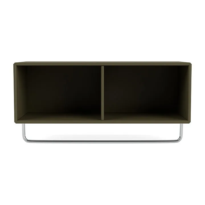Montana Coat Shelf With Clothes Rack, Oregano Green