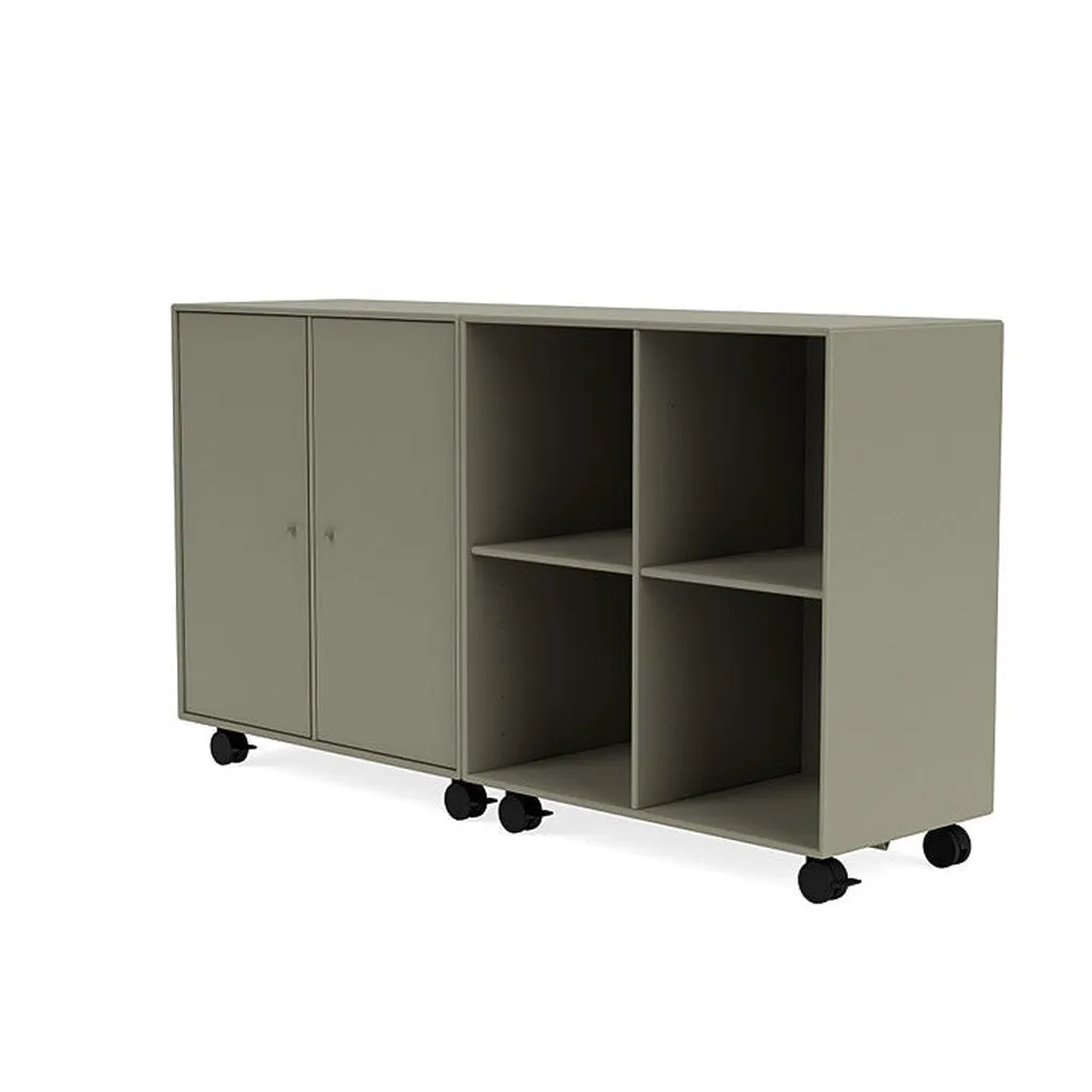 Montana Pair Classic Sideboard With Castors, Fennel Green