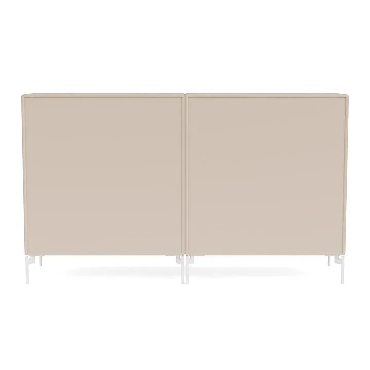 Montana Pair Classic Sideboard With Legs, Clay/Snow White