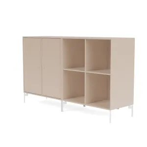 Montana Pair Classic Sideboard With Legs, Clay/Snow White