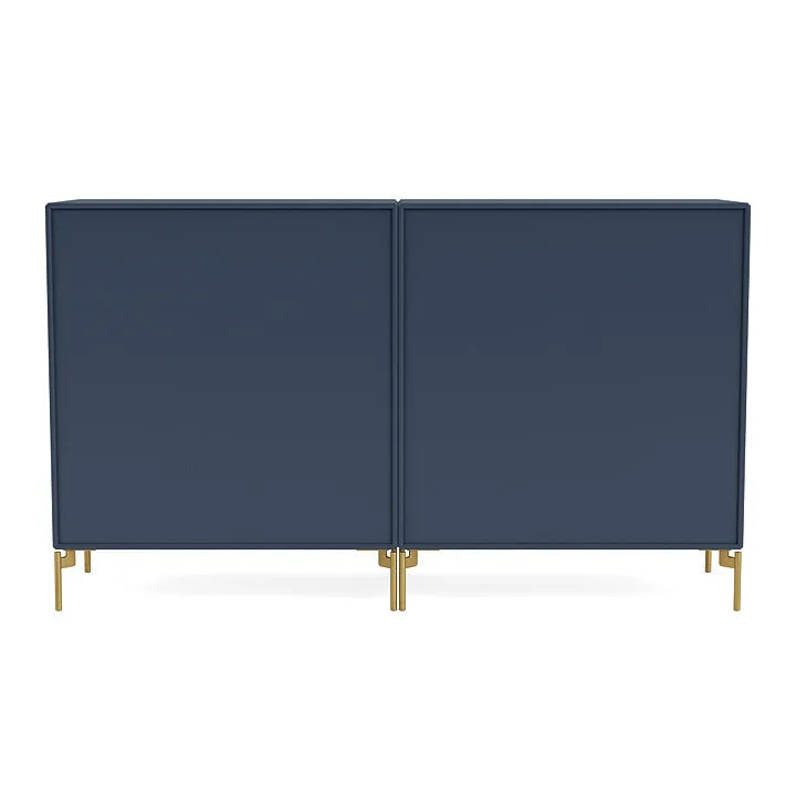 Montana Pair Classic Sideboard With Legs, Juniper/Brass