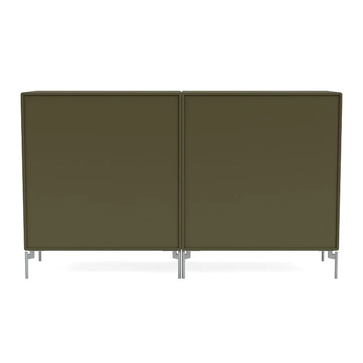 Montana Pair Classic Sideboard With Legs, Oregano/Matt Chrome