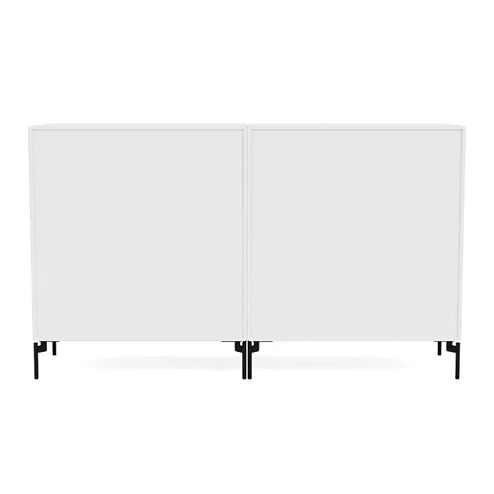 Montana Pair Classic Sideboard With Legs, Snow White/Black