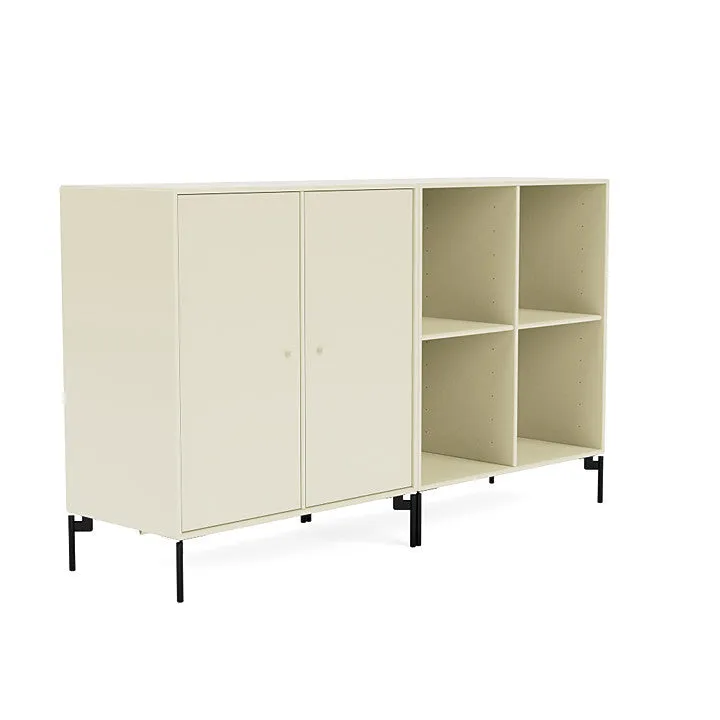 Montana Pair Classic Sideboard With Legs, Vanilla/Black