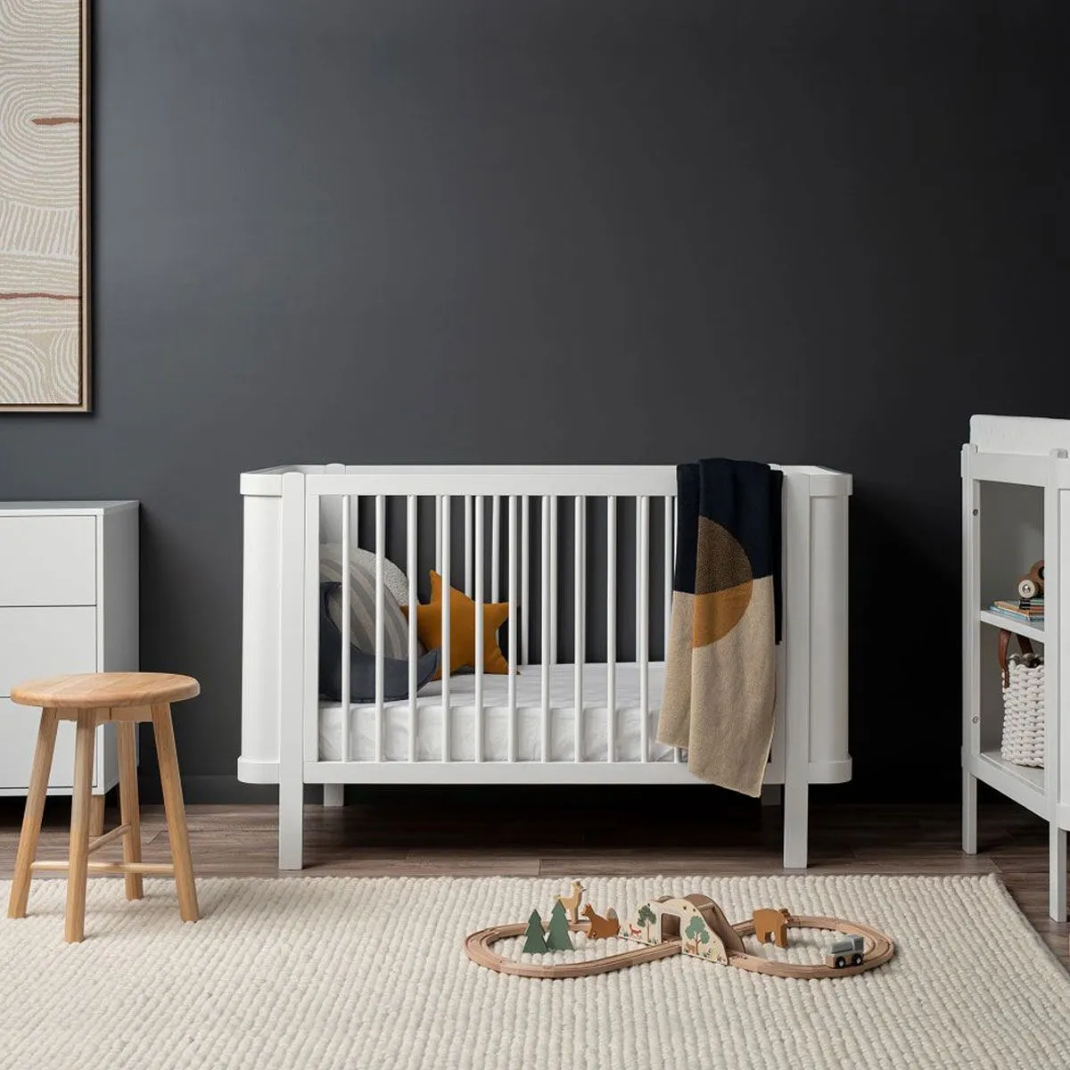 Orlando Contempo Cot - White Mocka