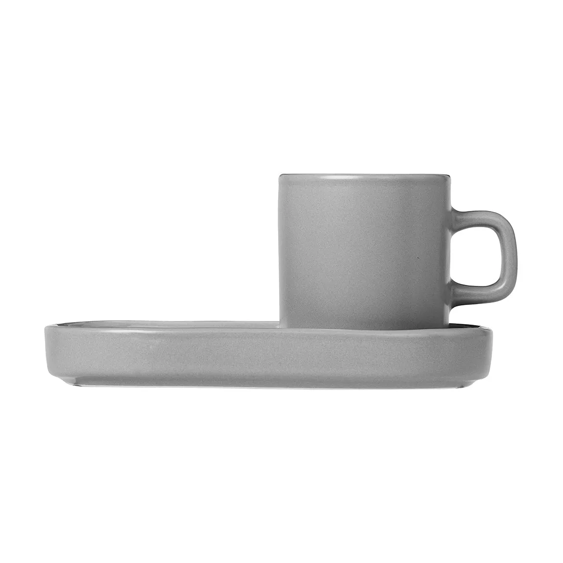 Pilar Espresso Cup with Tray (Set of 2)