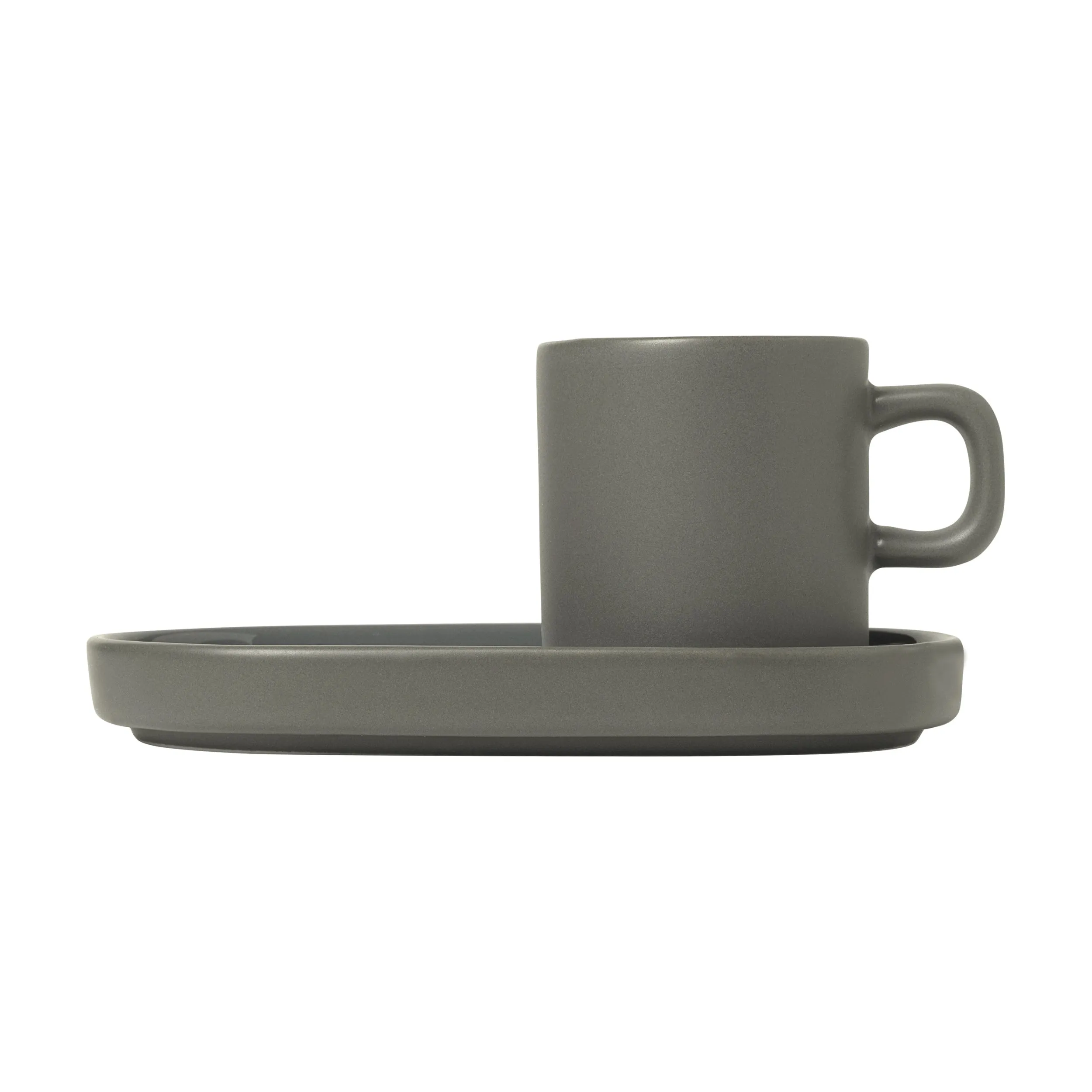 Pilar Espresso Cup with Tray (Set of 2)