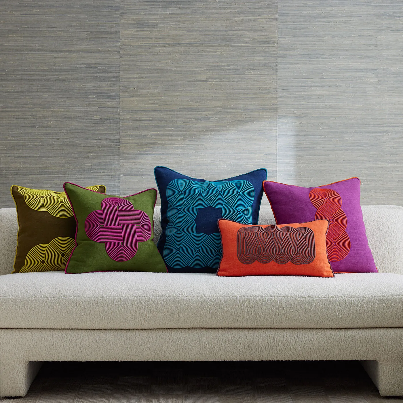 Pompidou Border Throw Pillow