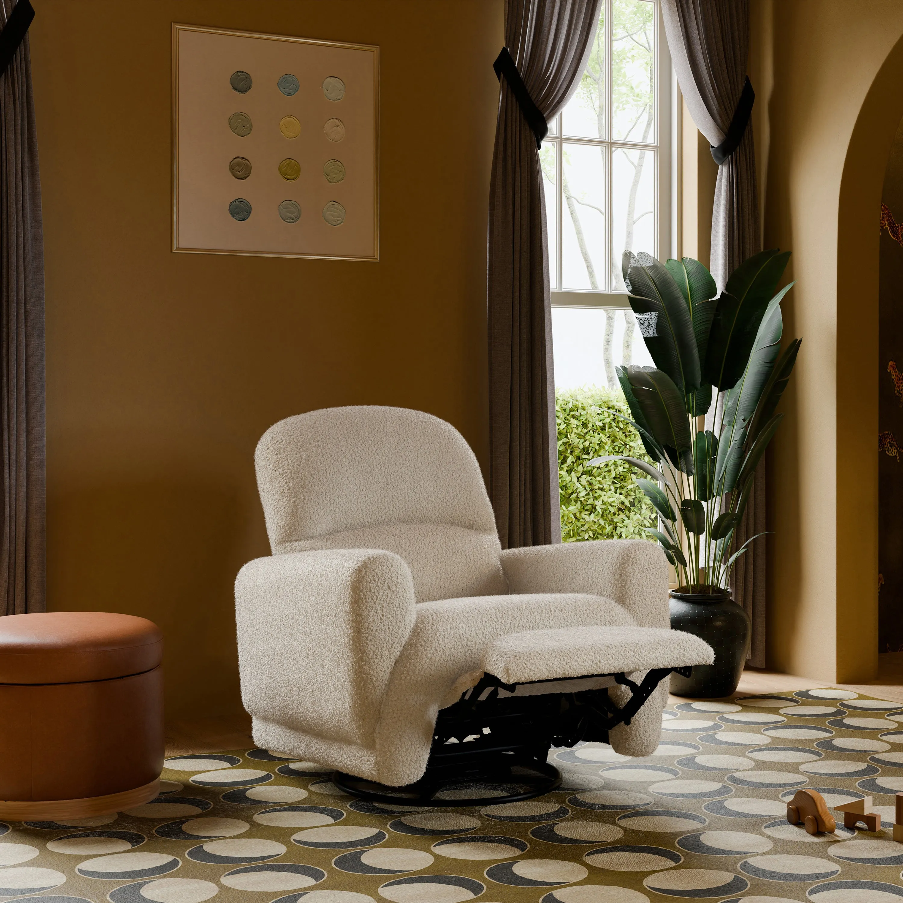 Rainbow Recliner and Swivel Glider