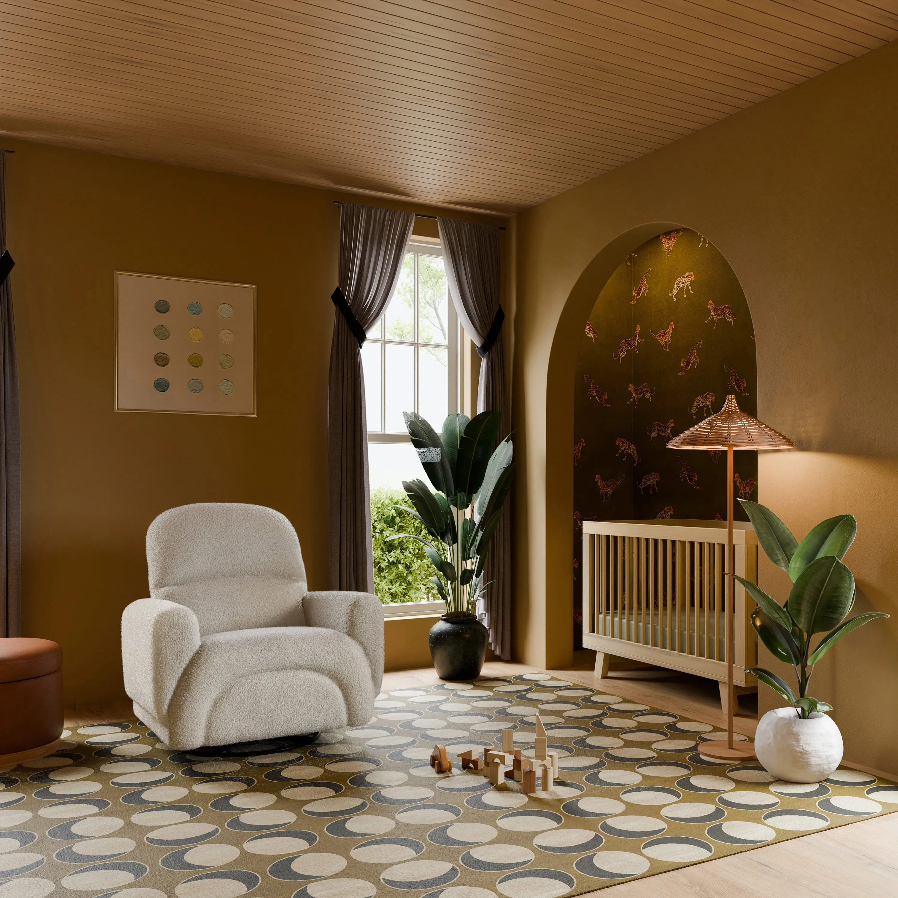 Rainbow Recliner and Swivel Glider
