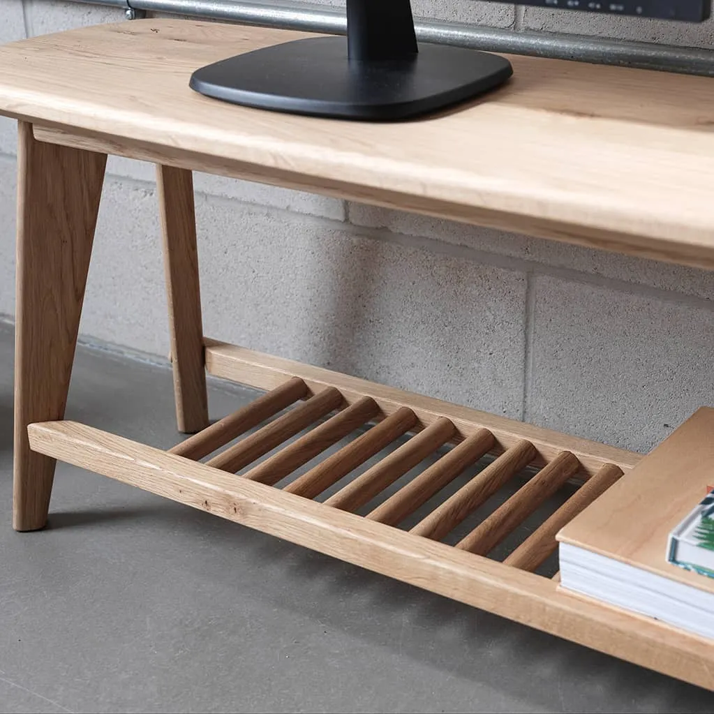 Salters Oak TV Stand With Storage Funky Chunky