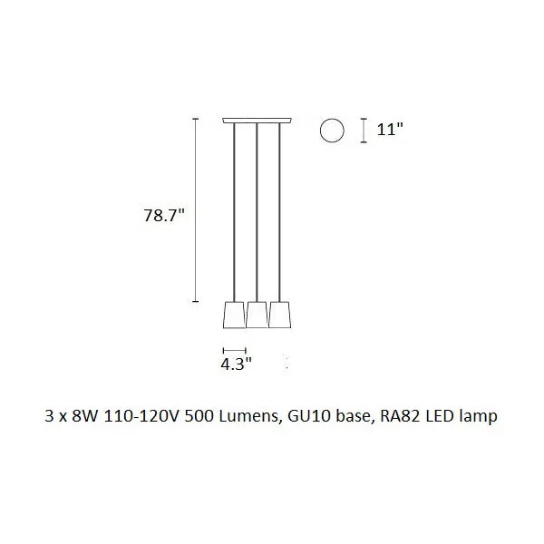 Solid Cone Cluster Pendant Light