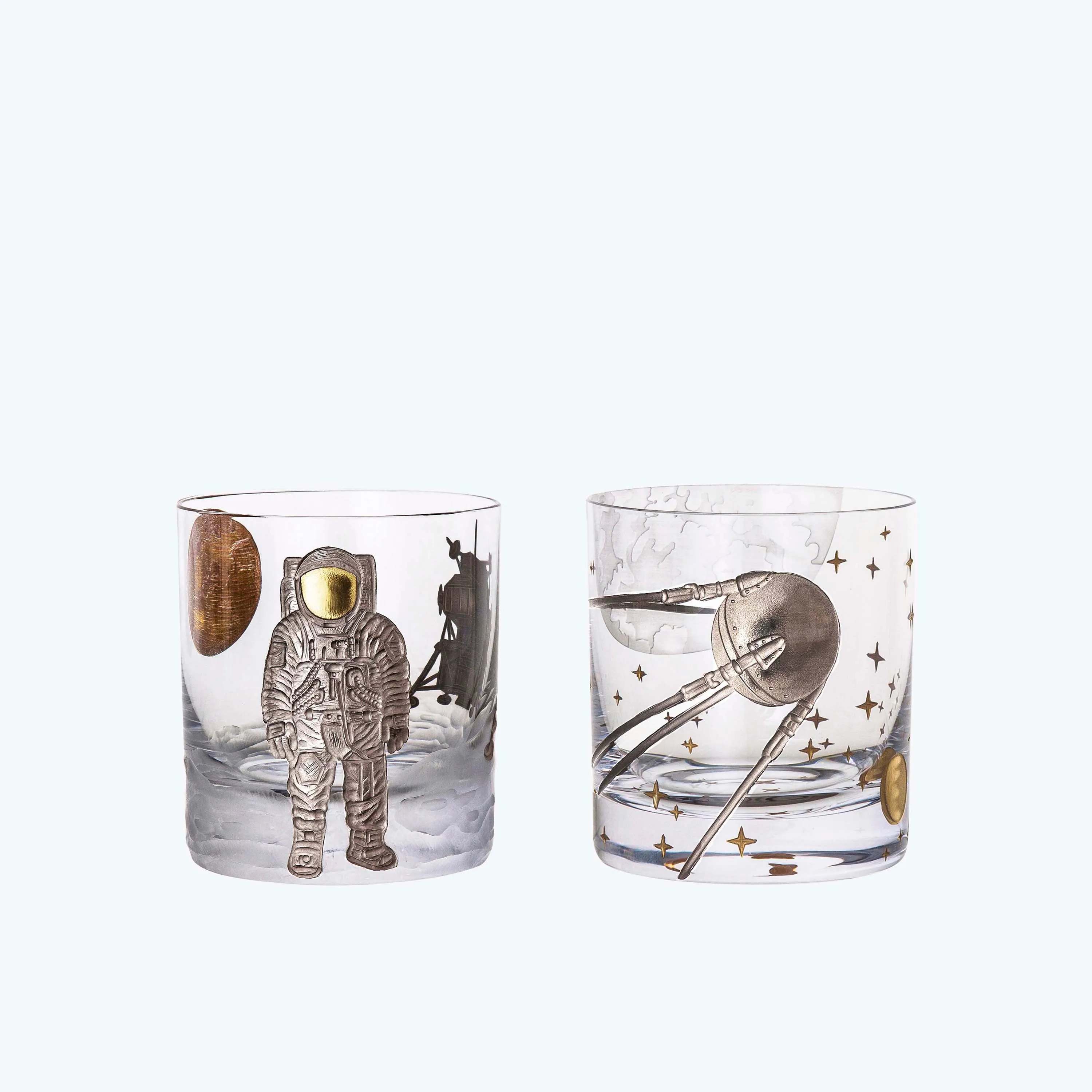 Space Race Double Old-Fashioned Glass
