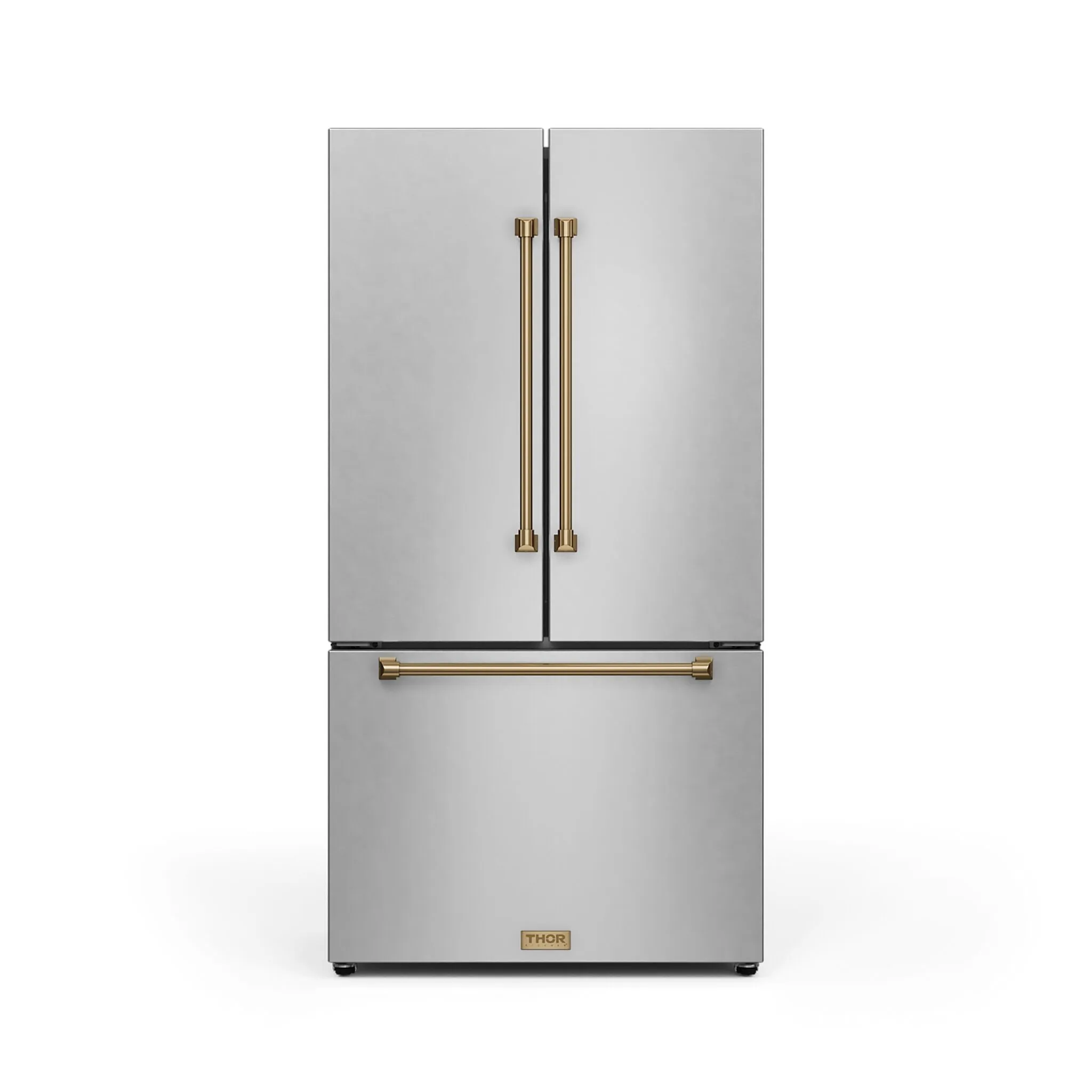 Thor Kitchen Stainless Steel French Door Counter-Depth Refrigerator with Ice Maker| Gordon Ramsay Collection (20.3 cu.ft.) - RF3621CTD99-BRZ