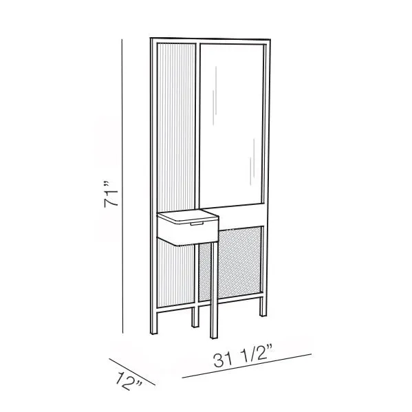 Threshold High Mirror Cabinet