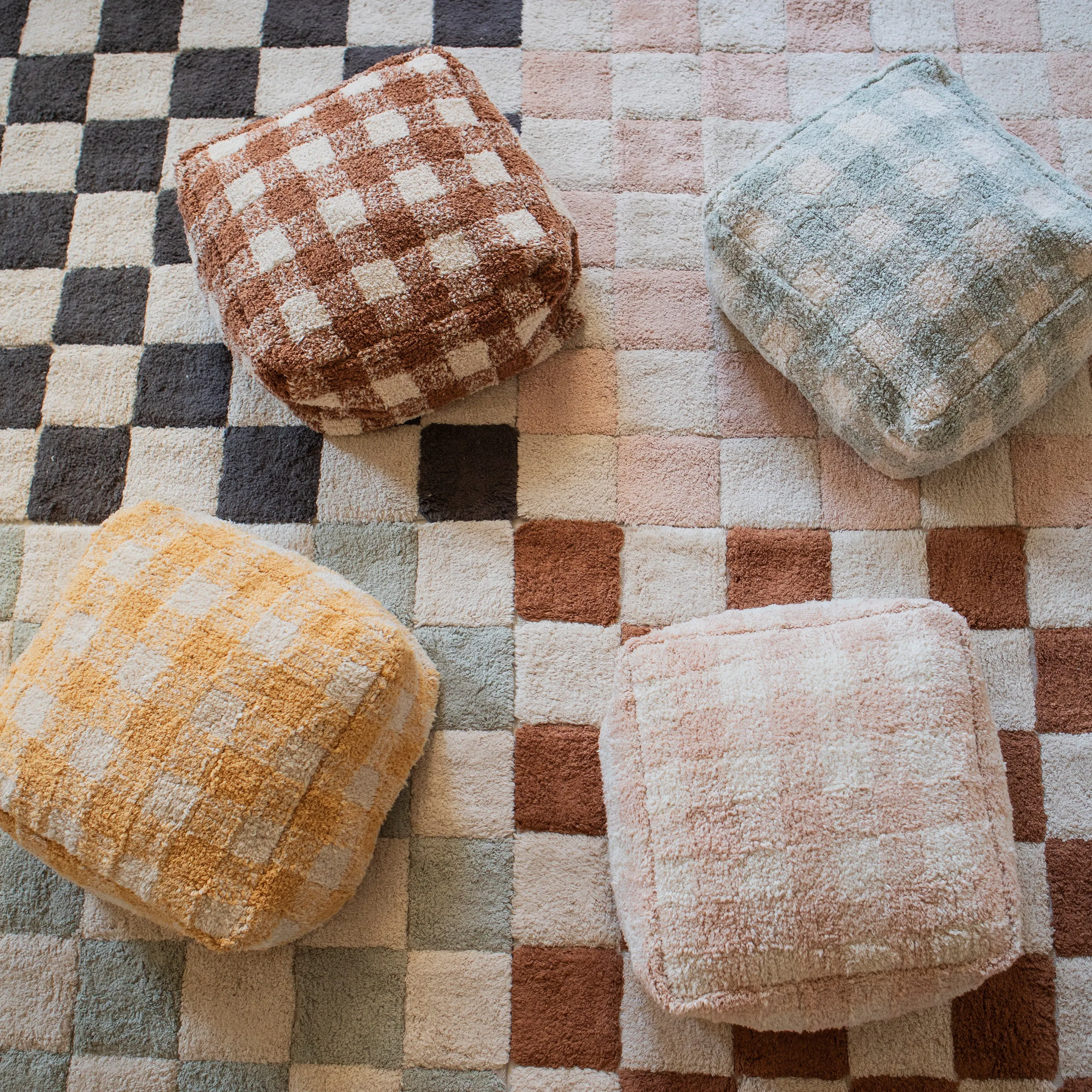 Tiles Washable Kitchen Rug
