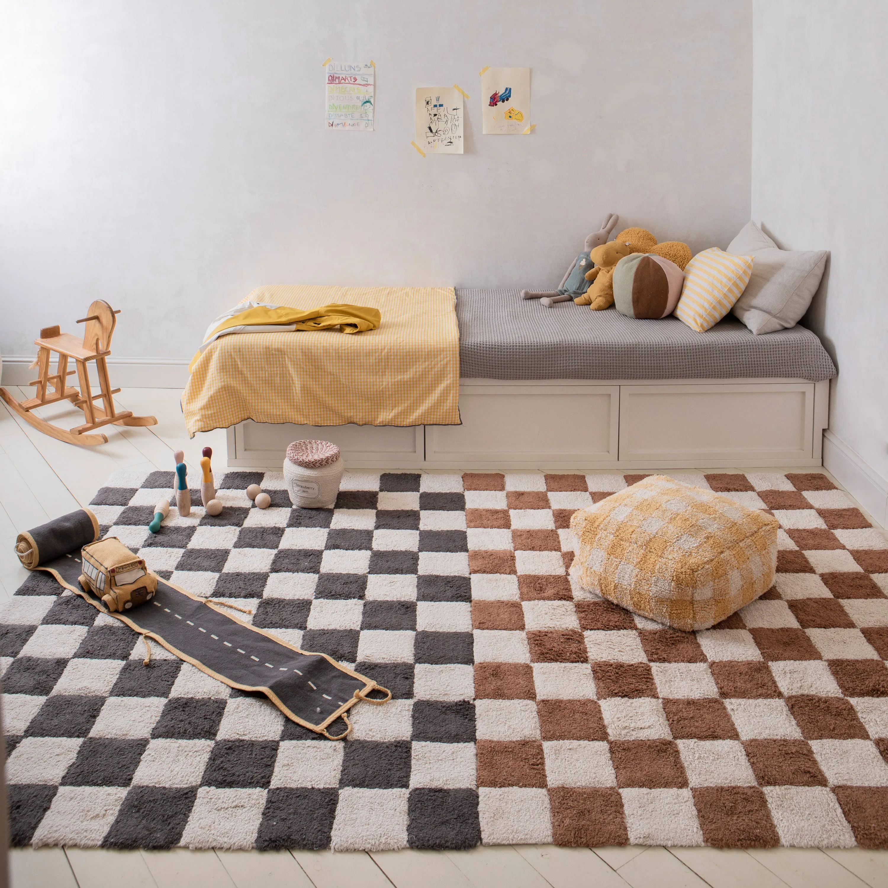 Tiles Washable Kitchen Rug