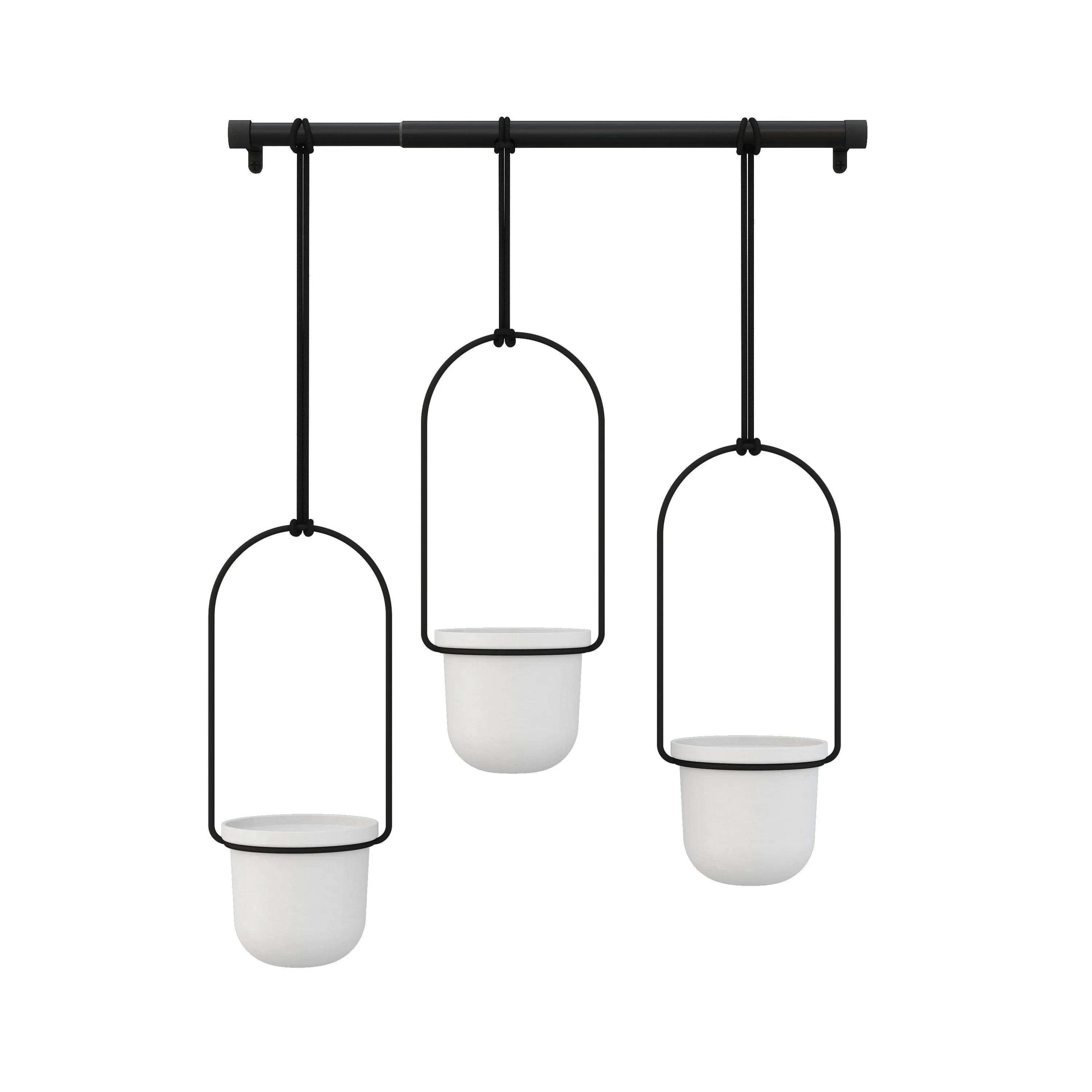 Triflora Hanging Planters and Rod