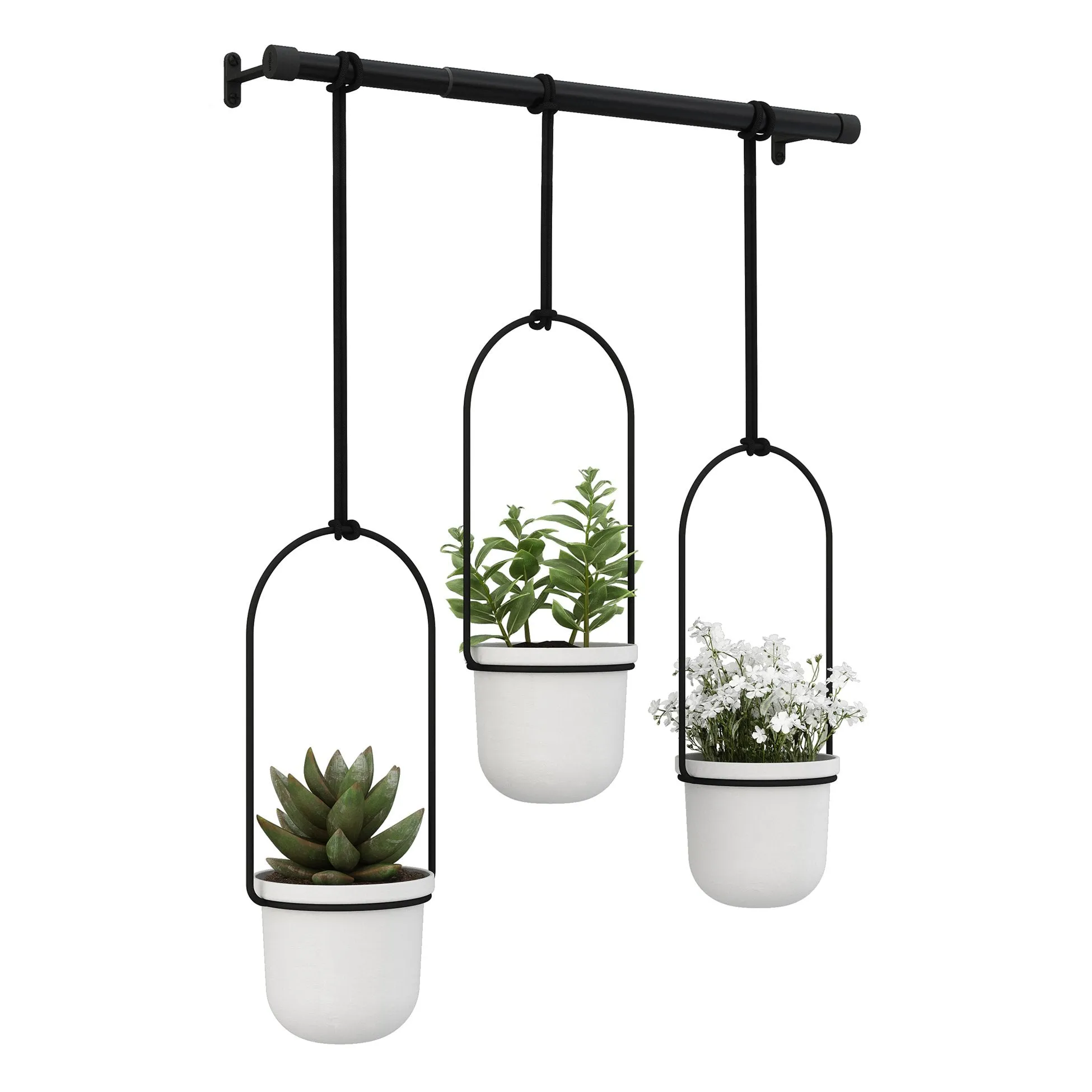 Triflora Hanging Planters and Rod
