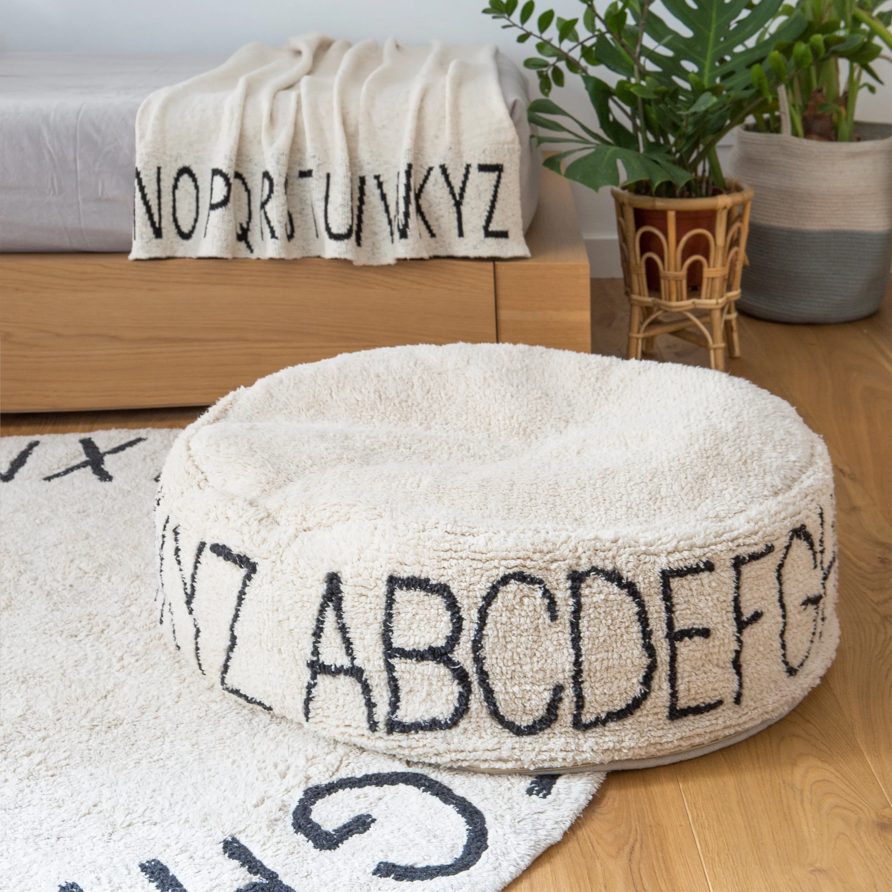 Washable ABC Pouf