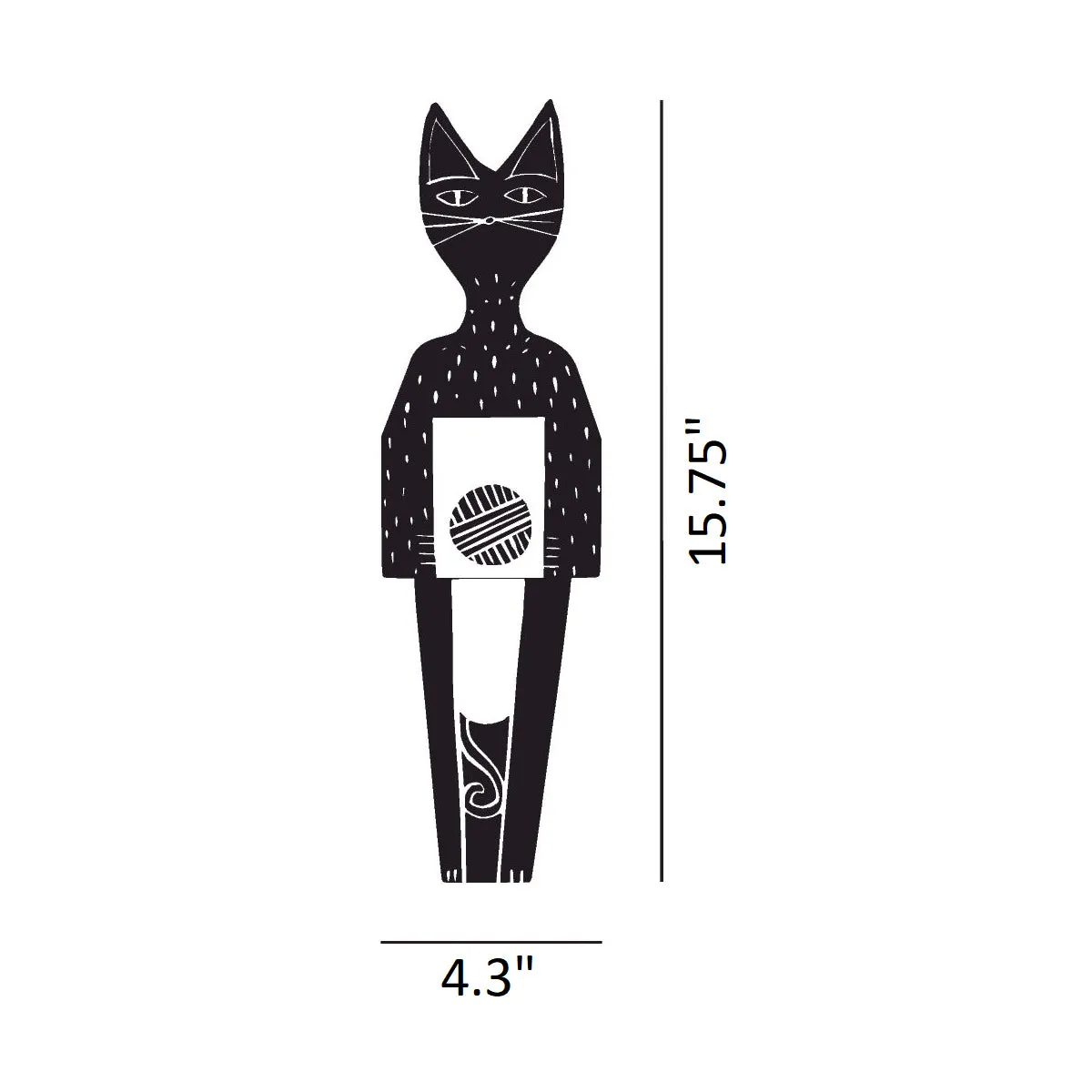Wooden Doll Cat