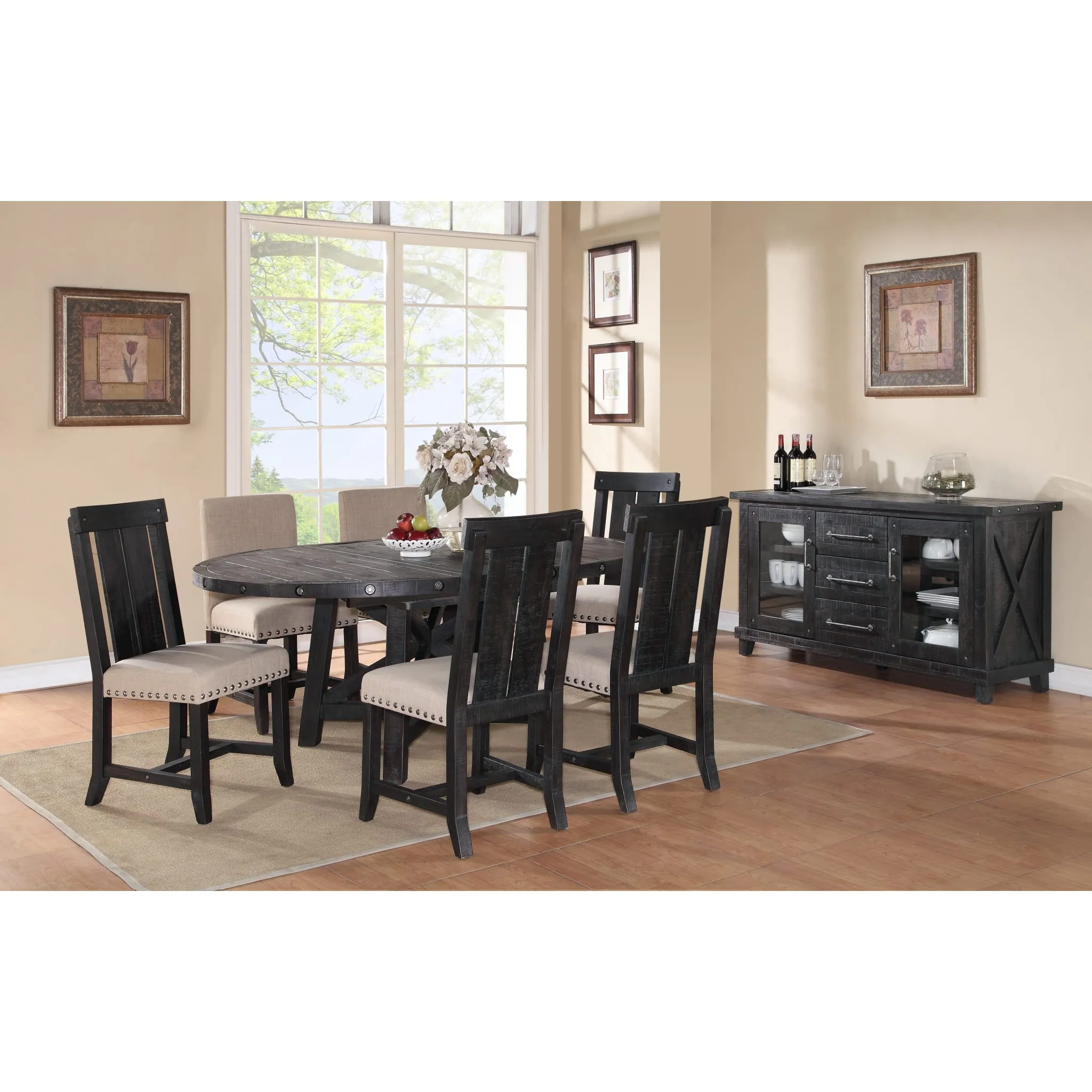 Yosemite Solid Wood Round Extension Table Modus