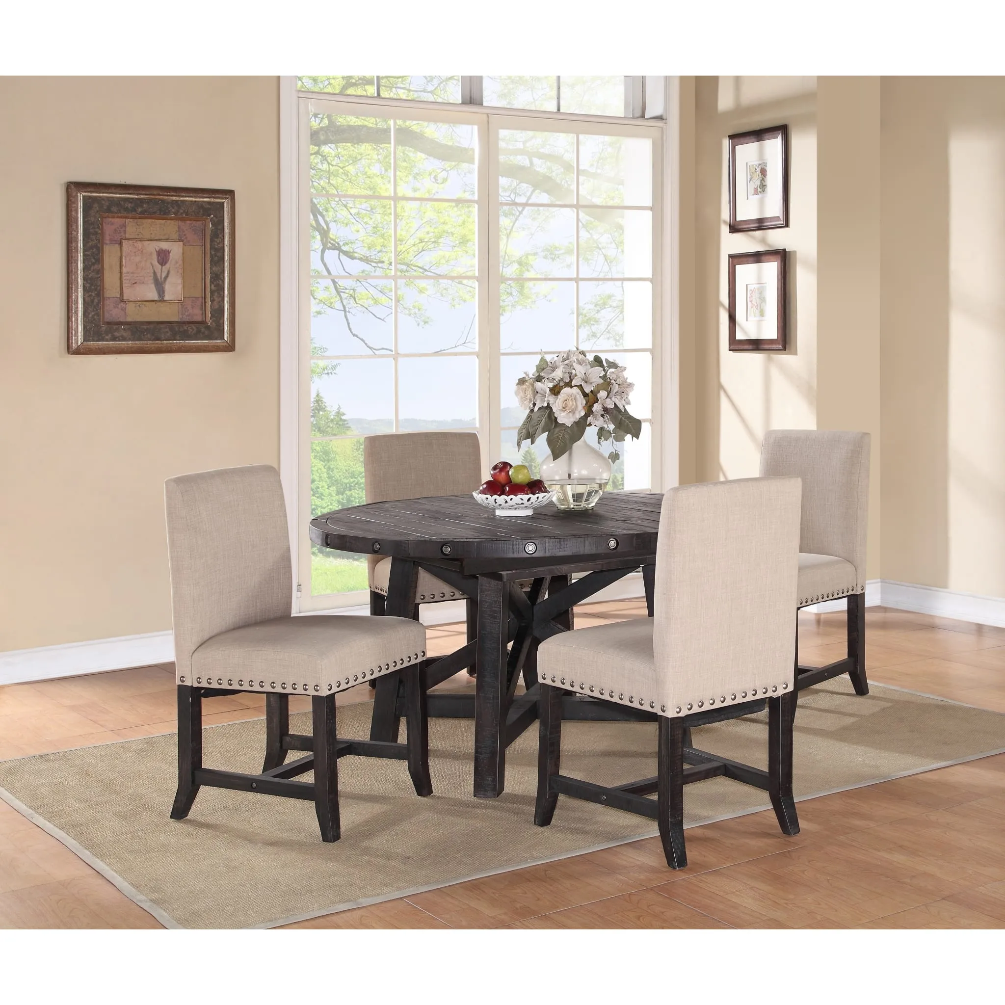 Yosemite Solid Wood Round Extension Table Modus