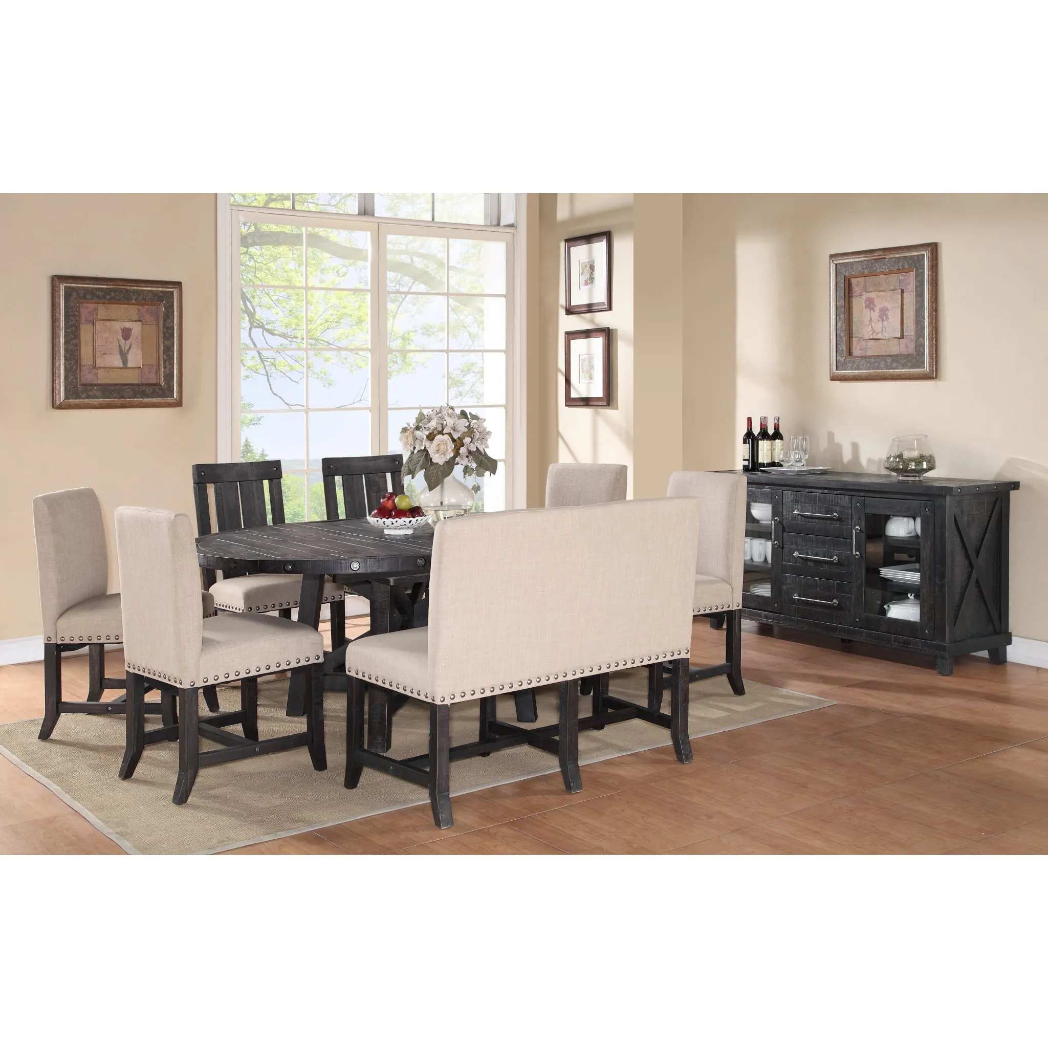 Yosemite Solid Wood Round Extension Table Modus