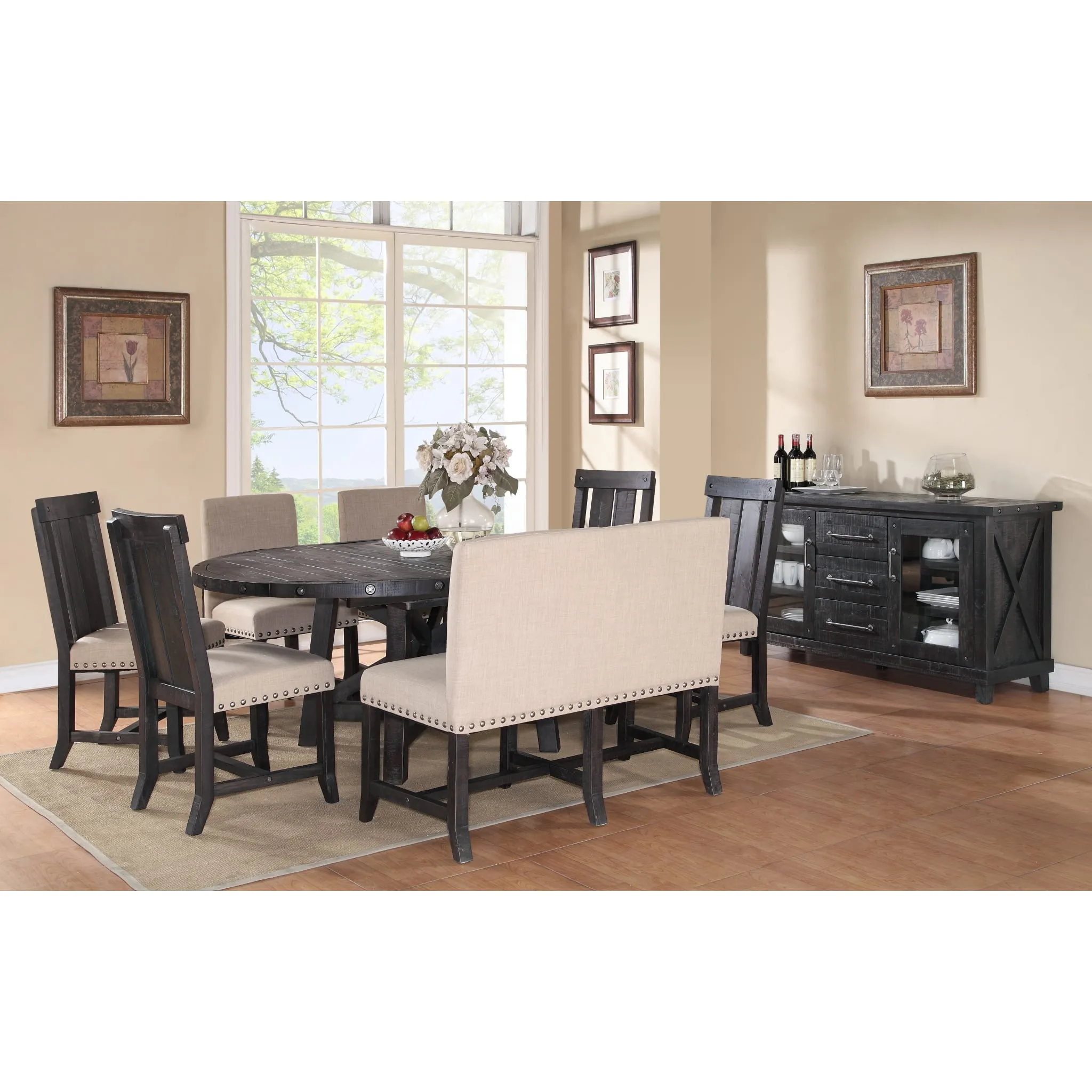 Yosemite Solid Wood Round Extension Table Modus