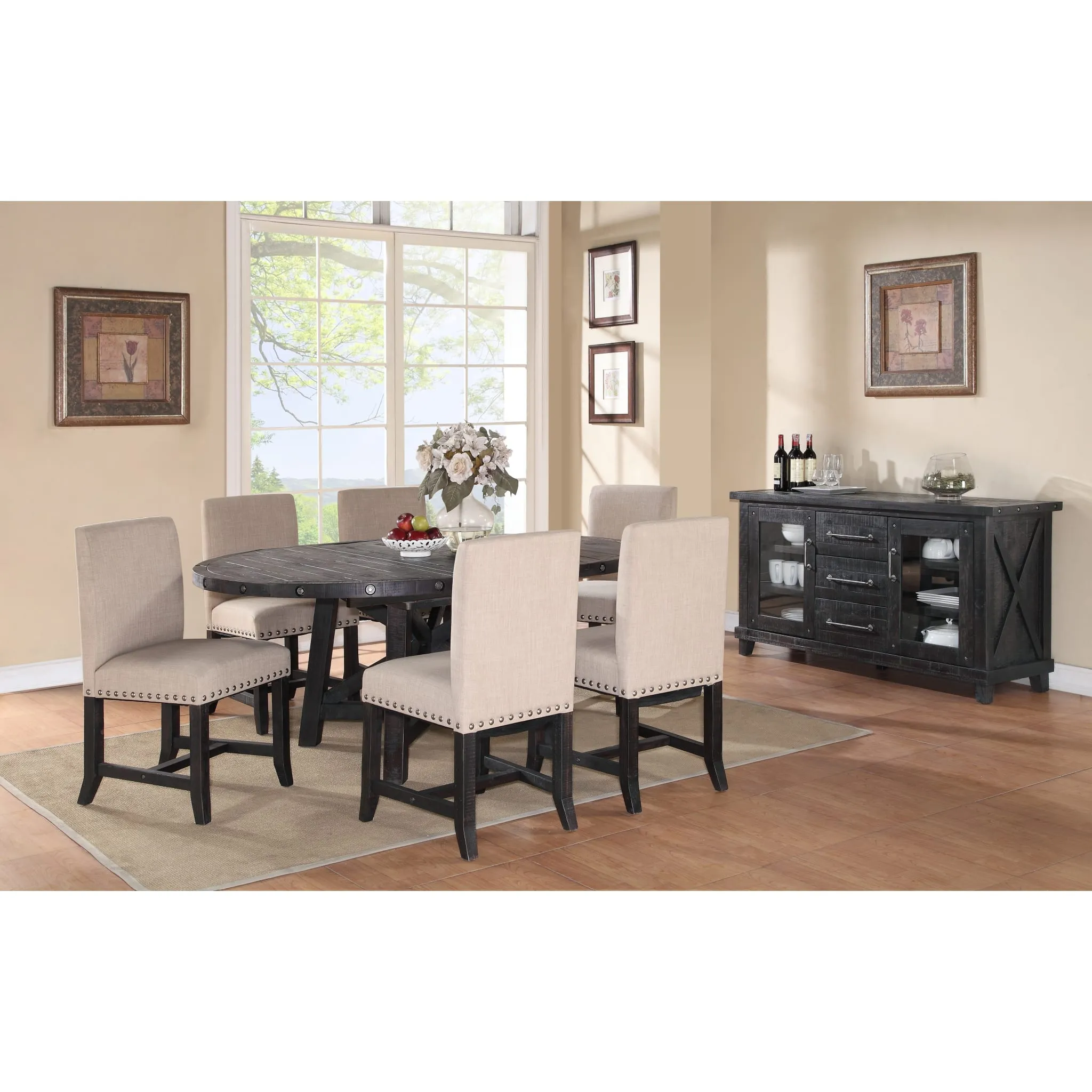 Yosemite Solid Wood Round Extension Table Modus
