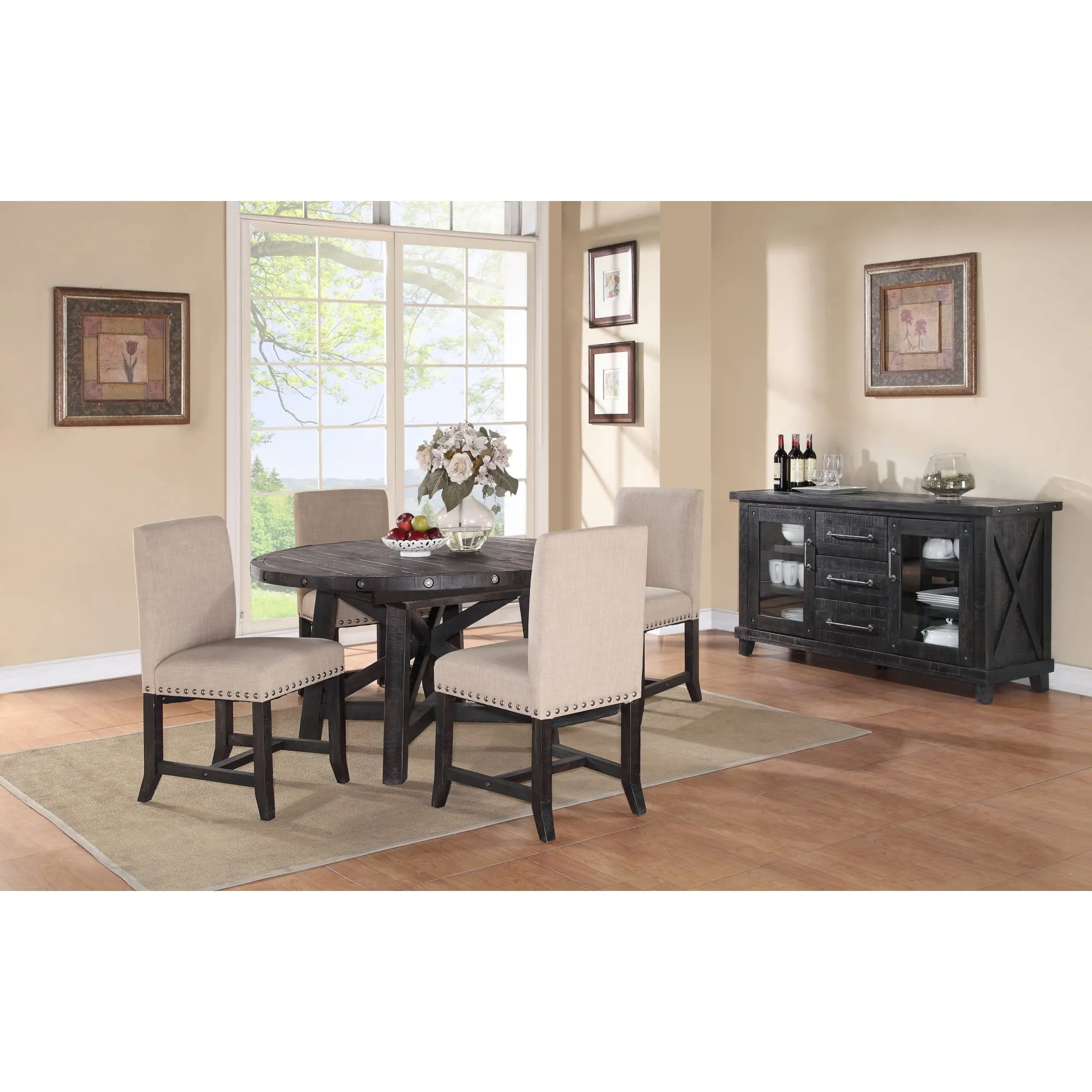 Yosemite Solid Wood Round Extension Table Modus