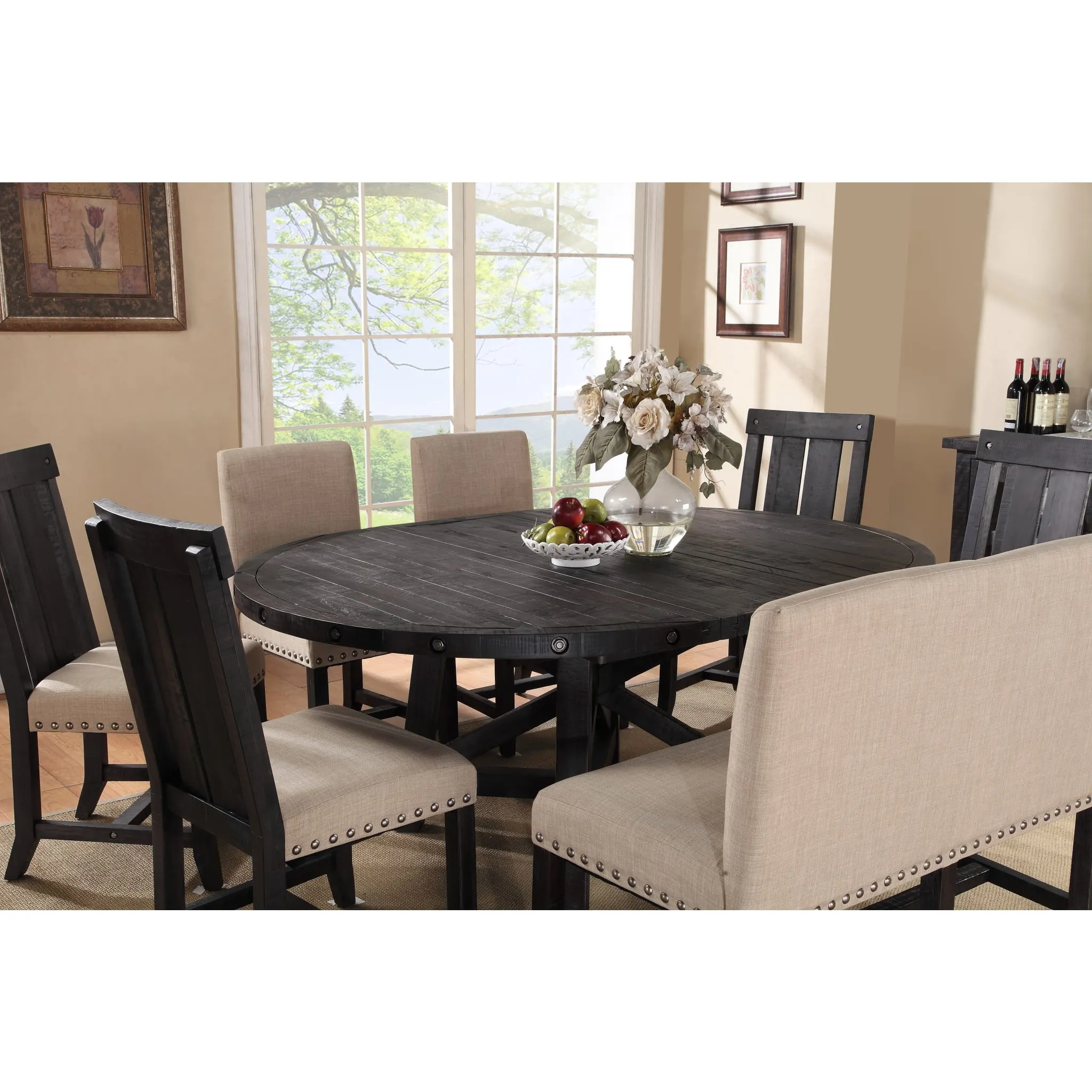 Yosemite Solid Wood Round Extension Table Modus