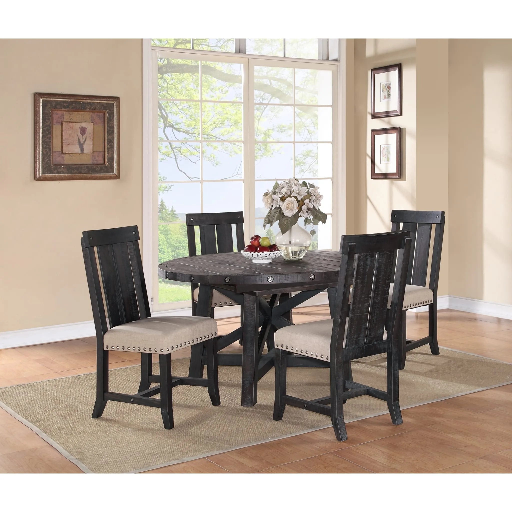 Yosemite Solid Wood Round Extension Table Modus
