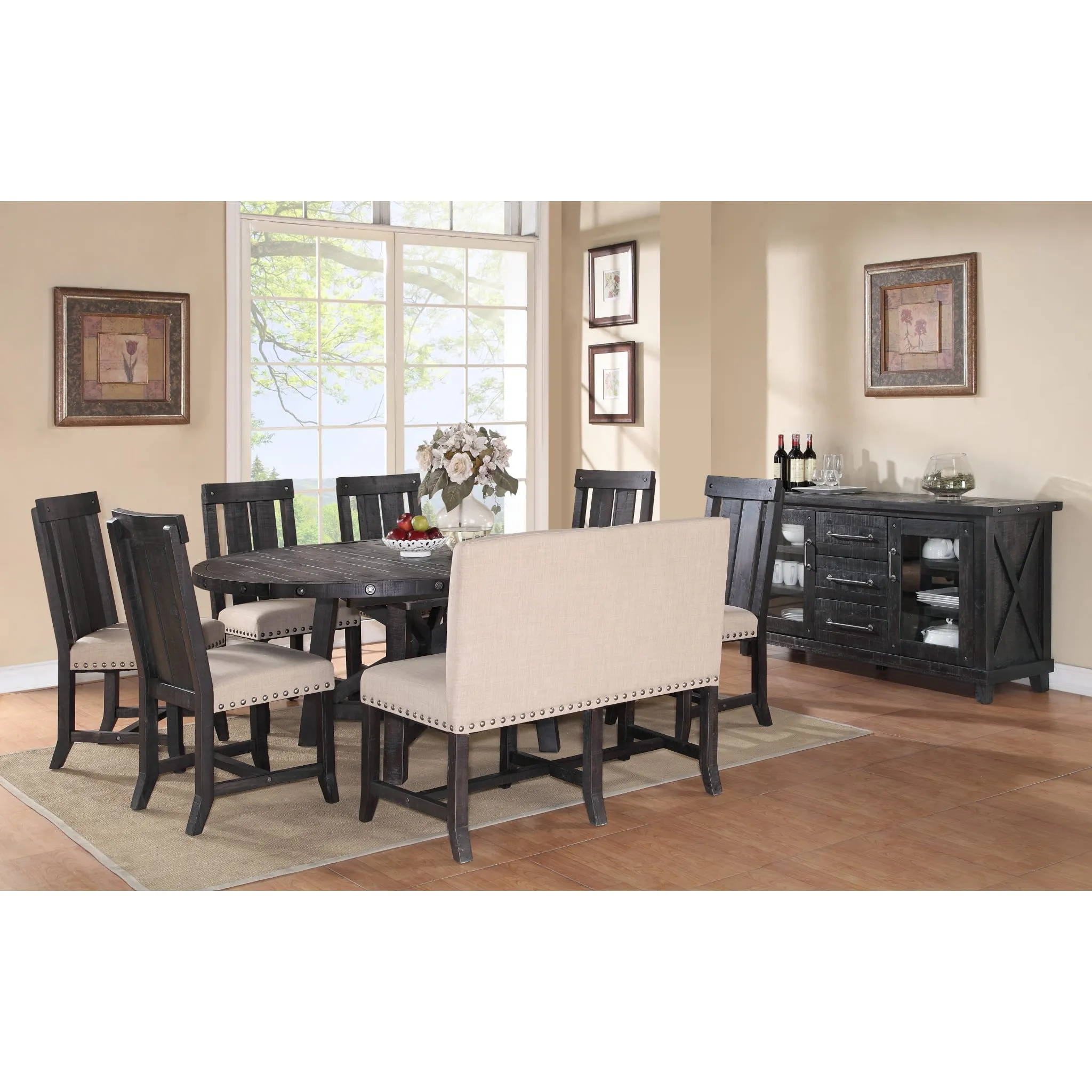 Yosemite Solid Wood Round Extension Table Modus