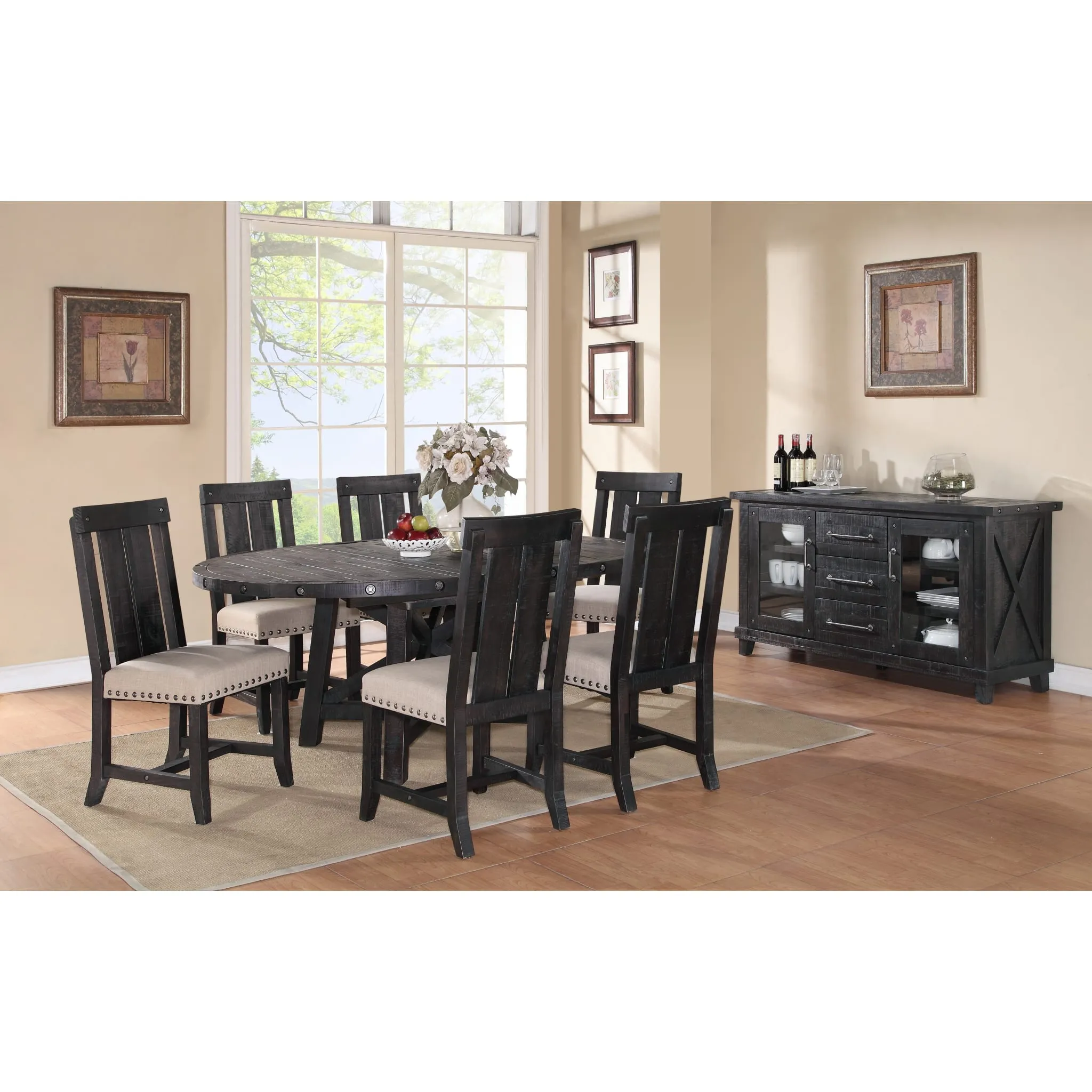 Yosemite Solid Wood Round Extension Table Modus