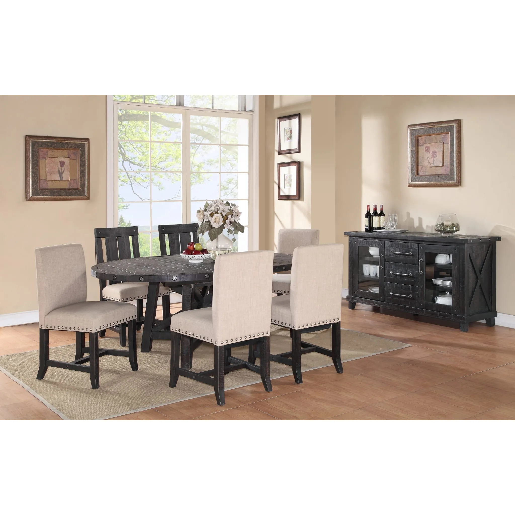 Yosemite Solid Wood Round Extension Table Modus