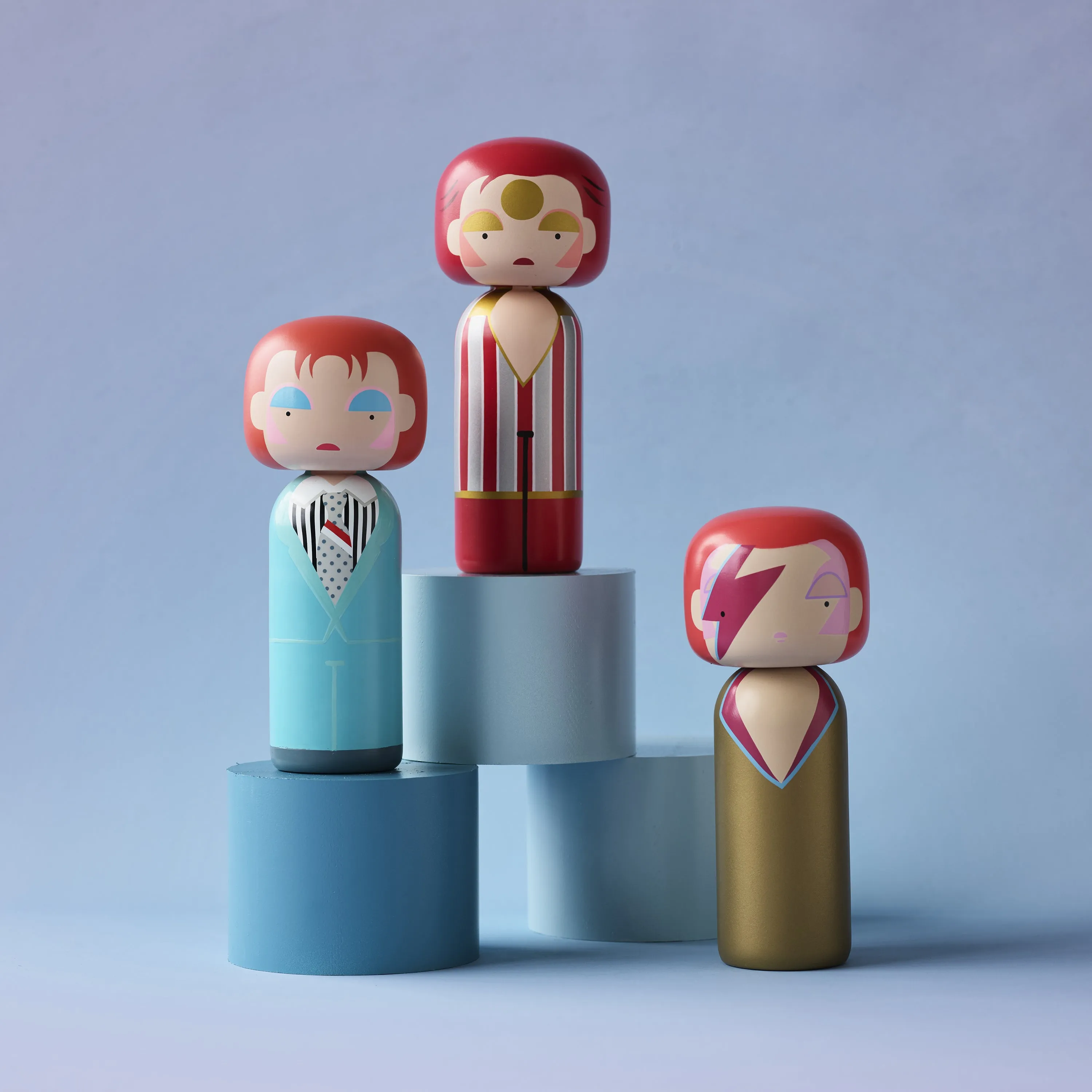Ziggy Stardust Kokeshi Doll